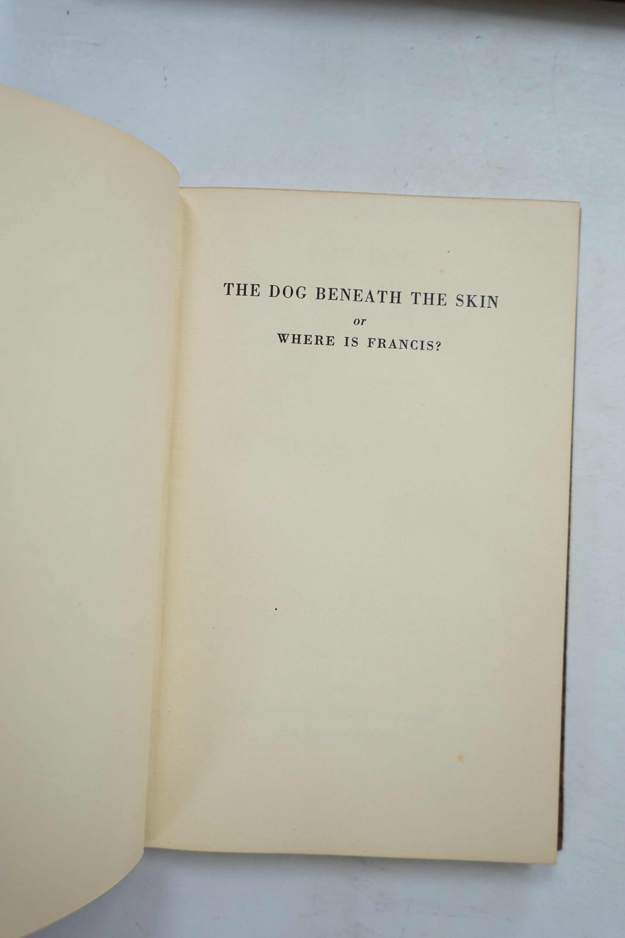 Auden, W.H. & Isherwood, Christopher - The Ascent of F6: a tragedy in two acts. 1st edition. near contemp. rebind in morocco backed patterned boards, blind lettered on spine (by Carl Schultze, of Dusseldorf). 1936